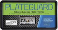 carshow automotive products plateguard 77401 - tabless license plate frame & holder/bracket in black logo