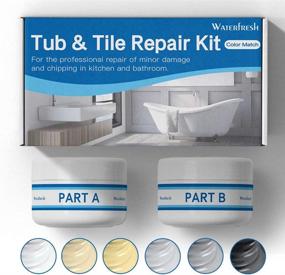 img 4 attached to 🛁 Fiberglass Repair Kit - White/Almond/Black/Bone/Bisque/Biscuit/Grey/Cream/Off White/Beige, Odorless Tub, Tile, and Shower Repair Kit with Bathtub Paint/Porcelain Repair