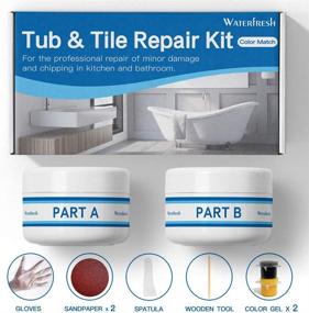 img 3 attached to 🛁 Fiberglass Repair Kit - White/Almond/Black/Bone/Bisque/Biscuit/Grey/Cream/Off White/Beige, Odorless Tub, Tile, and Shower Repair Kit with Bathtub Paint/Porcelain Repair