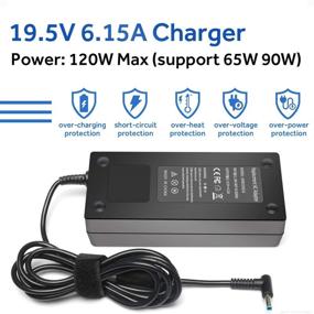 img 3 attached to High Power 120W 19.5V 6.15A AC Adapter Laptop Charger for HP Envy 15 15t 17 M6 M7 Series