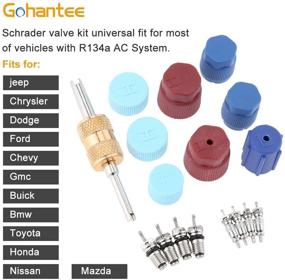 img 3 attached to 🔧 17Pcs Air Conditioning Valve Core Kit - Schrader Valve Cores Accessories A/C R12 R134a Refrigeration Valve Stem Core Remover Tool - HVAC System Seal Caps Kit - Gohantee