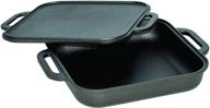 🍳 jim beam 3-in-1 cast iron skillet and double sided griddle – black, size 3 logo