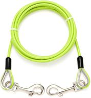 🐶 abenstoc 10ft tie out cable for dogs | heavy-duty galvanized steel pet leash with pvc coating | ideal for yard, camping, running, park, outdoor activities | suitable for pets up to 100lbs logo