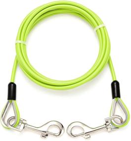 img 4 attached to 🐶 Abenstoc 10ft Tie Out Cable for Dogs | Heavy-Duty Galvanized Steel Pet Leash with PVC Coating | Ideal for Yard, Camping, Running, Park, Outdoor Activities | Suitable for Pets Up to 100lbs