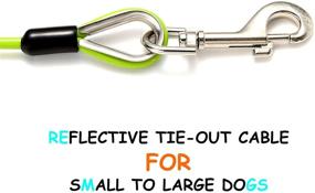 img 1 attached to 🐶 Abenstoc 10ft Tie Out Cable for Dogs | Heavy-Duty Galvanized Steel Pet Leash with PVC Coating | Ideal for Yard, Camping, Running, Park, Outdoor Activities | Suitable for Pets Up to 100lbs