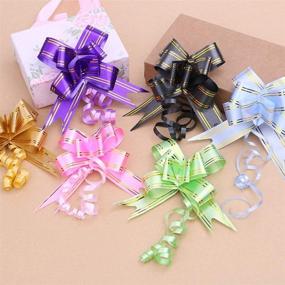 img 1 attached to Erioctry 200 PCS Pull Bows: Assorted Colors Festival Gift Wrap Ribbon Bows for Birthday Christmas Wedding Party Ornament (Random Color)