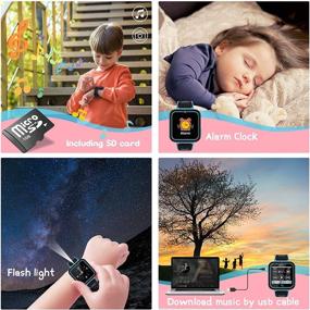 img 3 attached to 📱 Waterproof Kids Smart Watch Boys Phone Camera Selfie SOS Calling Smartwatch for Kids with Games, Touch Screen, Alarm, Sound Recorder, Music Player, Calculator - Suitable for Boys and Girls (Ages 3-12)