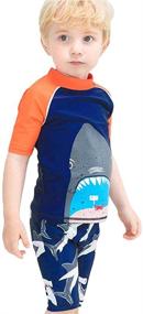 img 3 attached to Digirlsor Toddler Swimsuit Sleeve Swimwear Boys' Clothing