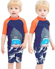 img 2 attached to Digirlsor Toddler Swimsuit Sleeve Swimwear Boys' Clothing