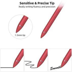 img 3 attached to 🖋️ Fine Point Stylist Stylus Pens for Touch Screens - Compatible with iPhone, iPad Pro, Air, Mini & More Tablets (Red)