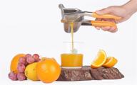 🍋 premium stainless steel lemon squeezer with silicone handles - upgraded citrus juicer for hand pressing fresh juice | includes 5 bonus filters logo