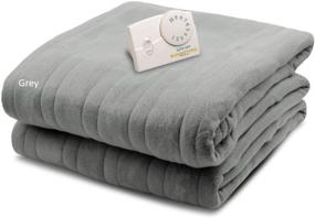 img 4 attached to 🔥 Cozy & Warm: Biddeford Comfort Knit Electric Heated Blanket, Full Size - Grey