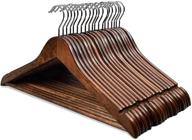 🏠 house day wooden hangers 20-pack - premium walnut smooth finish - bulk clothes hanger set for suits and clothes логотип