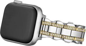 img 1 attached to 👑 Kate Spade New York Stainless Steel Band for 38/40MM Apple Watch - Interchangeable Straps for Apple Watch Series 1, 2, 3, 4, 5, 6