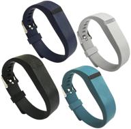 4pcs fitbit flex band: silicone replacement wristbands with metal watch band buckle - large/small - sport bands for fitbit flex bracelet логотип