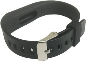 img 2 attached to 4PCS Fitbit Flex Band: Silicone Replacement Wristbands with Metal Watch Band Buckle - Large/Small - Sport Bands for Fitbit Flex Bracelet