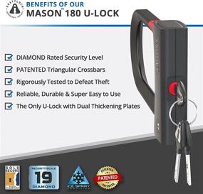 img 3 attached to 🔒 Seatylock Mason U Lock - Patented Heavy Duty Anti-Theft Diamond Secure U Lock - Ultra Secure Bicycle Safety Tool for City Electric or Mountain Bikes and Scooters (7.1 Inch)