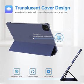 img 3 attached to ProCase Слон Smart Cover для iPad Pro 11 дюймов 3-го поколения 2021/2-го поколения 2020/1-го поколения 2018 года - темно-синий