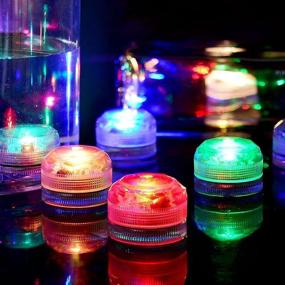 img 2 attached to 🌊 10 Pack Submersible LED Lights - Waterproof RGB Tealight Multi-Color with Remote Control | Ideal for Aquarium, Hot Tub, Pond, Pool, Vase, Garden, Wedding Party, Christmas Decoration