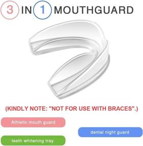 img 2 attached to 👄 Coolrunner Sports Mouth Guard, 10 Pack Athletic Mouthguards, Professional Moldable Youth Mouthguard for Maximum Protection, Customizable for Comfort (12+ Years)