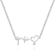 🌟 acjfa 925 sterling silver faith hope love lifeline heart pendant necklace: ideal inspirational jewelry gift for women & teen girls on birthdays or nurse's day logo