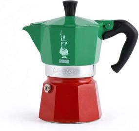 img 4 attached to ☕ Bialetti - Moka Express Italia Collection: Iconic Stovetop Espresso Maker, Authentic Italian Coffee Brewer, Moka Pot 3 Cups (4.3 Oz - 130 Ml), Aluminium, Red, Green, and Silver Colored