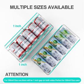 img 2 attached to 🥫 Xicennego Upgrade Double-Layer Automatic Rolling Beverage Soda Can Storage Organizer: Convenient Stackable Holder for Refrigerators, Camping, RVs