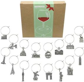 img 2 attached to 🍷 Wine Glass Charms Markers Tags Identification - Stemware Charms for Wine Glasses, Ideal for Wine Bachelorette Parties, Tastings & Decorations