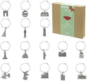 img 4 attached to 🍷 Wine Glass Charms Markers Tags Identification - Stemware Charms for Wine Glasses, Ideal for Wine Bachelorette Parties, Tastings & Decorations