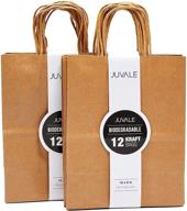 🛍️ 24-pack medium kraft gift bags with handles for parties, favors, shopping, and retail logo