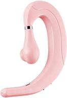 🎧 waterproof ear hook bluetooth wireless headphone with microphone - non ear plug headset for android iphone pro 12 11x 8 7 6 (pink) logo