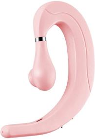 img 4 attached to 🎧 Waterproof Ear Hook Bluetooth Wireless Headphone with Microphone - Non Ear Plug Headset for Android iPhone Pro 12 11X 8 7 6 (Pink)