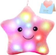 🌟 wewill creative led night light plush twinkle star glowing toy pillow for toddler girls - perfect birthday & valentine's gift (pink) logo