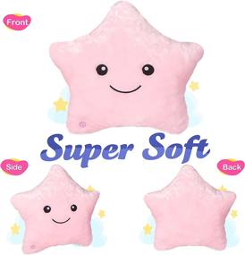 img 2 attached to 🌟 WEWILL Creative LED Night Light Plush Twinkle Star Glowing Toy Pillow for Toddler Girls - Perfect Birthday & Valentine's Gift (Pink)