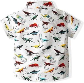 img 3 attached to 🦖 Sleeve Pocket Dinosaur Pattern Boys' Clothing - Abolai