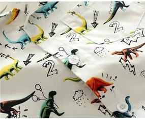 img 2 attached to 🦖 Sleeve Pocket Dinosaur Pattern Boys' Clothing - Abolai