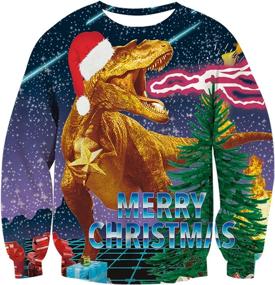 img 4 attached to 🎄 Festive and Trendy: BFUSTYLE Boy Girl Ugly Christmas Sweatshirt - Cozy Fleece Xmas Pullover for Kids, Ages 4-16