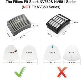 img 3 attached to 🔍 Lemige Vacuum Filters Replacement Parts for Shark Powered Lift-Away DLX NV580 Series: High-Quality Filters to Keep Your Cleanings Efficient - 2 Post Filters + 4 Foam&Felt Filters