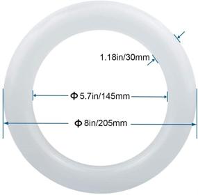 img 3 attached to 💡 JESLED T9 LED Circline Light Bulb - High Lumen 8 Inch Circular Ceiling Light, 10W Cool White, Ideal Replacement for 22W FC8T9 Fluorescent Lamp (Ballast Must be Removed)