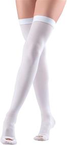 img 4 attached to Premium Thigh High Compression Stockings: Unisex Ted Hose Socks (15-20 mmHg) - Optimal Support for Moderate Compression Needs