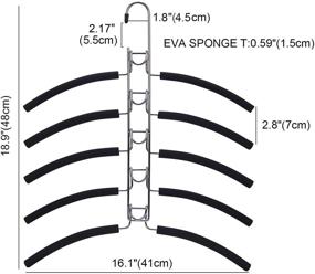 img 2 attached to 👕 Nature Smile 2 Pack 5 in 1 Anti Slip Metal Sweater Coat Hangers: Ultimate Wardrobe Organizer for Space Saving and Heavy Duty Storage