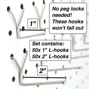 img 3 attached to 🧷 Pack of 100 Pegboard Hook Accessories for Improved Organization