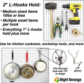 img 1 attached to 🧷 Pack of 100 Pegboard Hook Accessories for Improved Organization