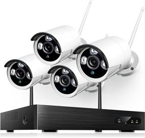 img 4 attached to Heim Vision HM241: Беспроводная система камер видеонаблюдения для уличной охраны - 1080P 8CH NVR, 4 камеры домашнего WiFi, ночное видение, оповещение о движении, водонепроницаемые и удаленный доступ