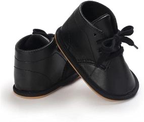 img 2 attached to 👟 E-FAK Baby Boys Girls Leather Lace Up Sneakers: Stylish Moccasins & Oxford Loafers for Infants