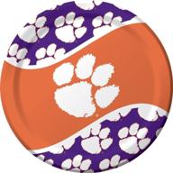 🐯 8-count clemson tigers paper dinner plates by creative converting logo