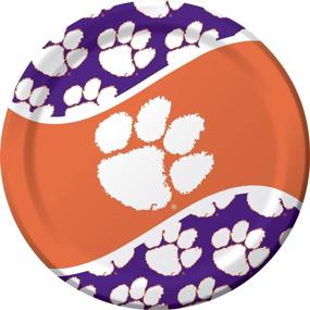 img 1 attached to 🐯 8-Count Clemson Tigers Paper Dinner Plates by Creative Converting