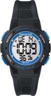 ⌚ timex marathon unisex digital watch tw5k84800 with black/blue resin strap - mid-size logo