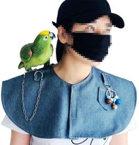 img 3 attached to 🐦 Multi-Functional Pet Shoulder Pad Diaper Shawl with Parrot Anti-Scratch Shoulder Protector Hang Bird Anklet & Toys for Small Medium Parakeets Cockatiels, Sun Conures, Macaws Love Birds, Finches Lovebird