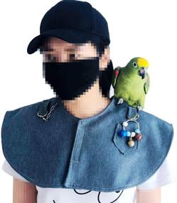 img 4 attached to 🐦 Multi-Functional Pet Shoulder Pad Diaper Shawl with Parrot Anti-Scratch Shoulder Protector Hang Bird Anklet & Toys for Small Medium Parakeets Cockatiels, Sun Conures, Macaws Love Birds, Finches Lovebird